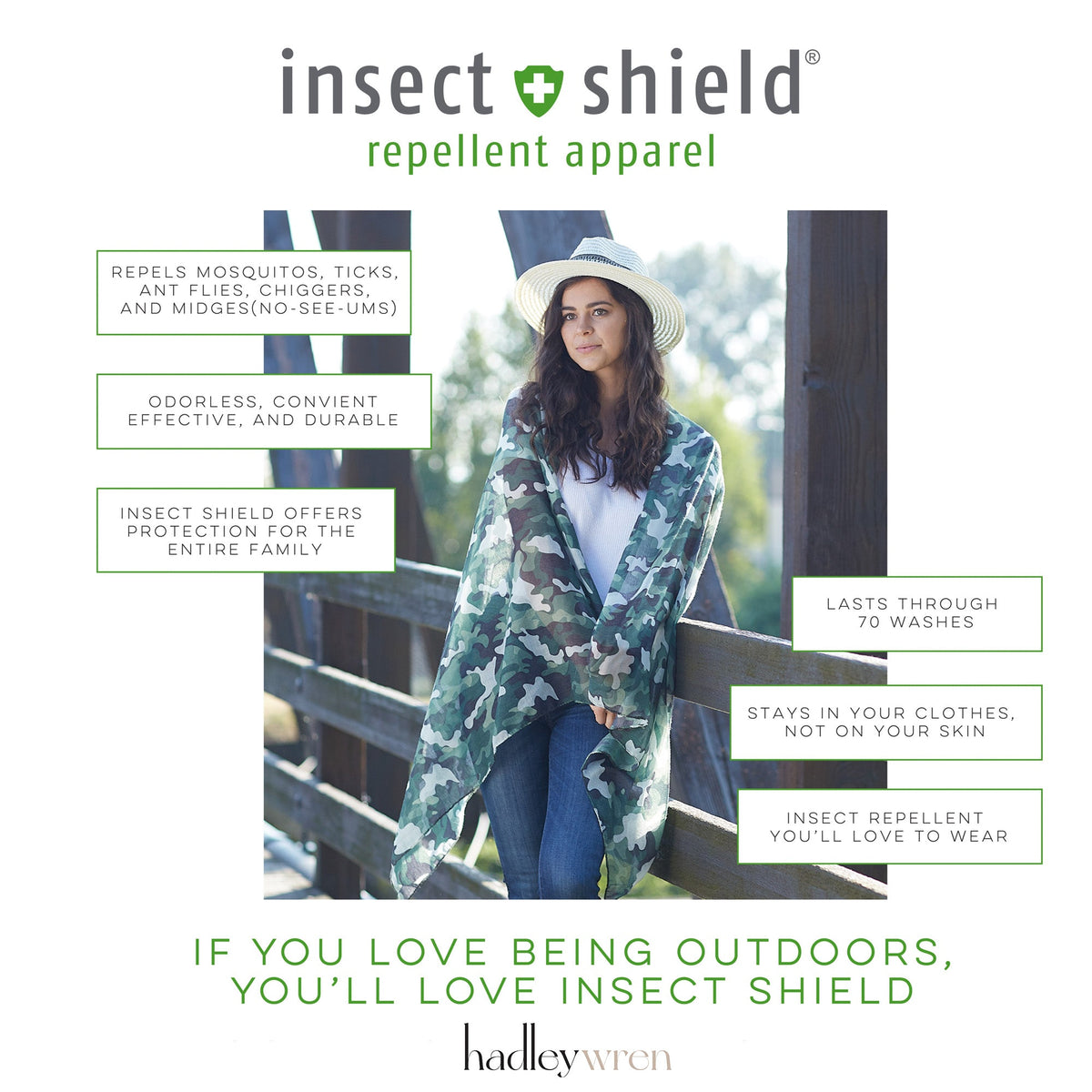 Insect Shield Scarf - Light Blue