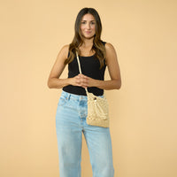 Straw Crossbody Bag -Sand
