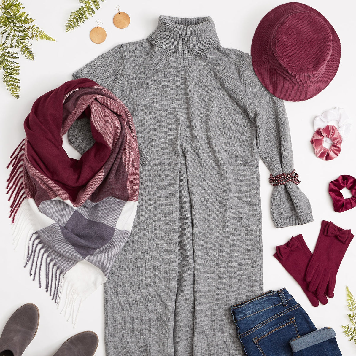 Long Courtney Slit Poncho - Gray