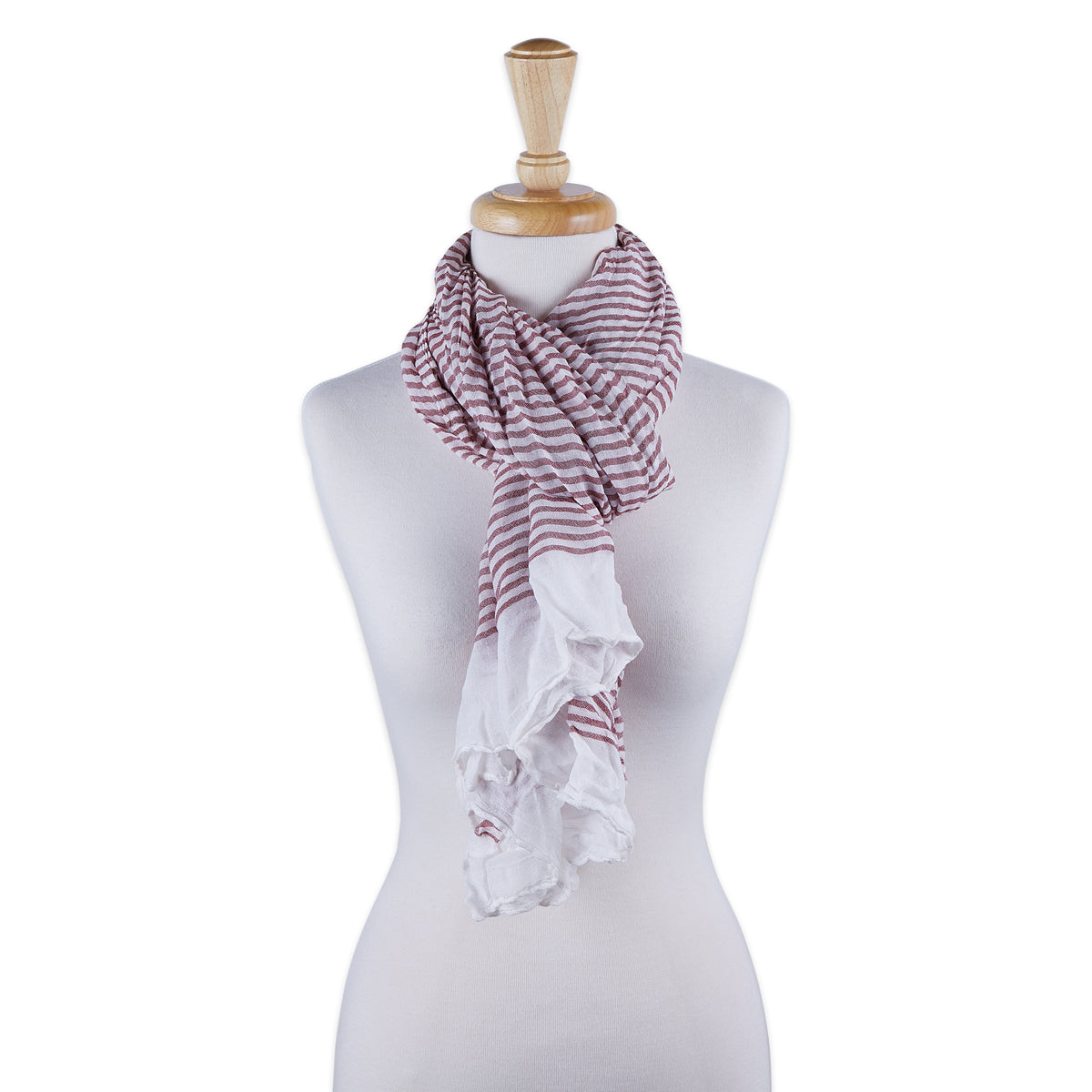 Tiny Stripe Insect Shield Scarf - Red