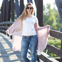 Tiny Stripe Insect Shield Scarf - Red