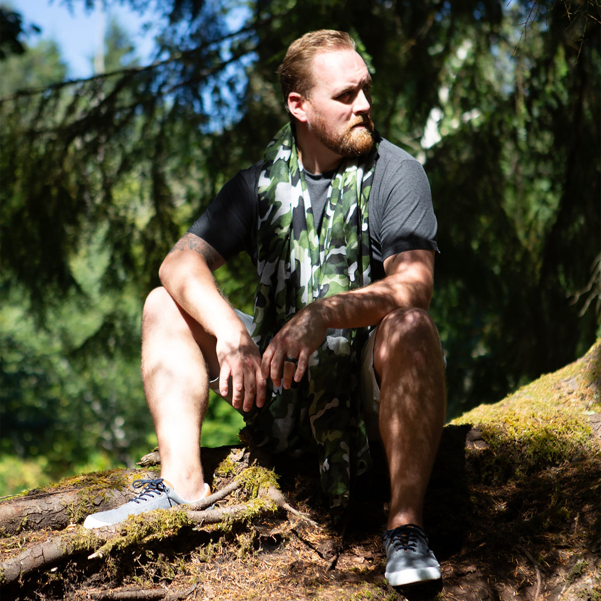 Insect Shield Scarf - Green Camo