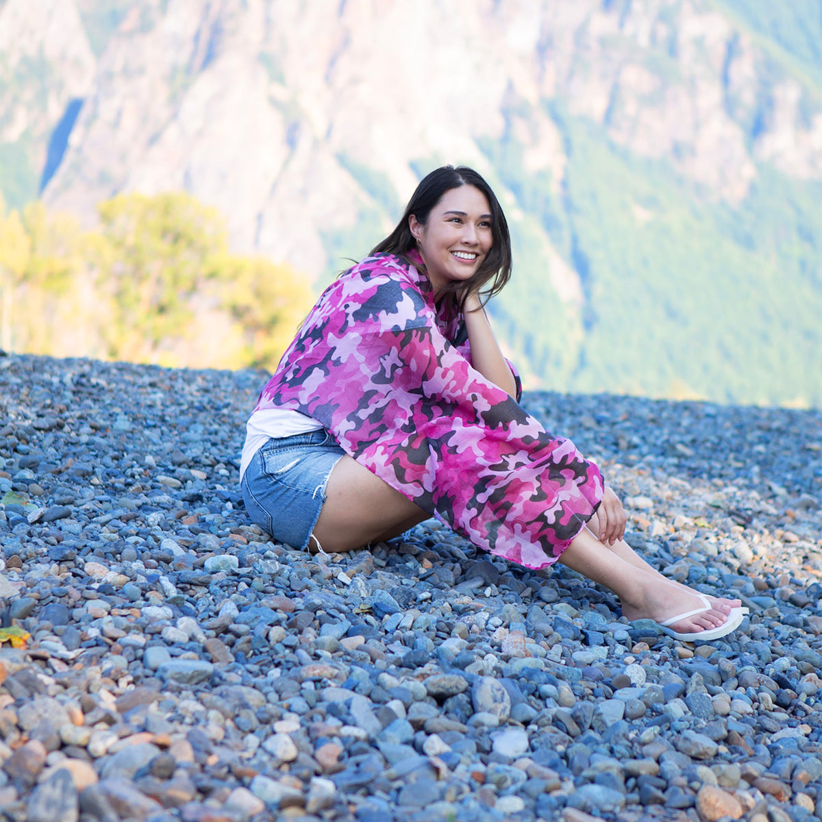 Insect Shield Scarf - Pink Camo