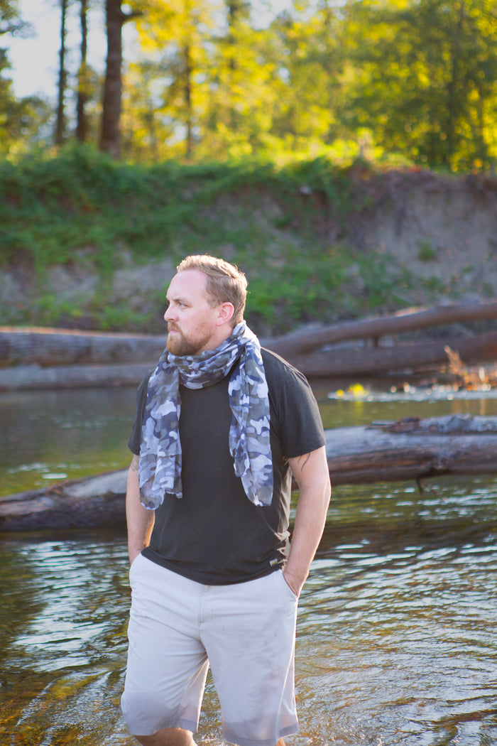 Insect Shield Scarf - Black Camo