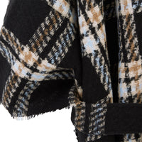 Charlie Plaid Ruana - Black
