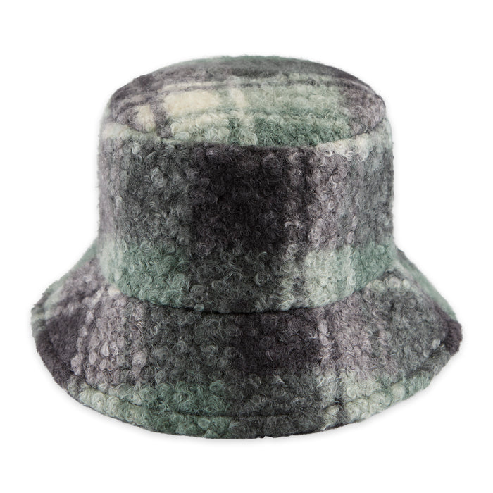 Teddy Bucket Hat - Green Plaid