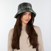 Teddy Bucket Hat - Green Plaid