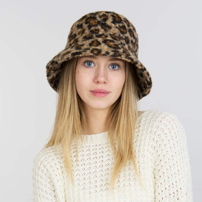Teddy Bucket Hat - Leopard