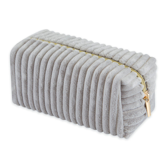 Corduroy Cosmetic Bag - Gray