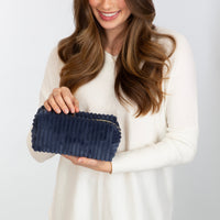 Corduroy Cosmetic Bag - Navy