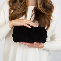 Corduroy Cosmetic Bag - Black