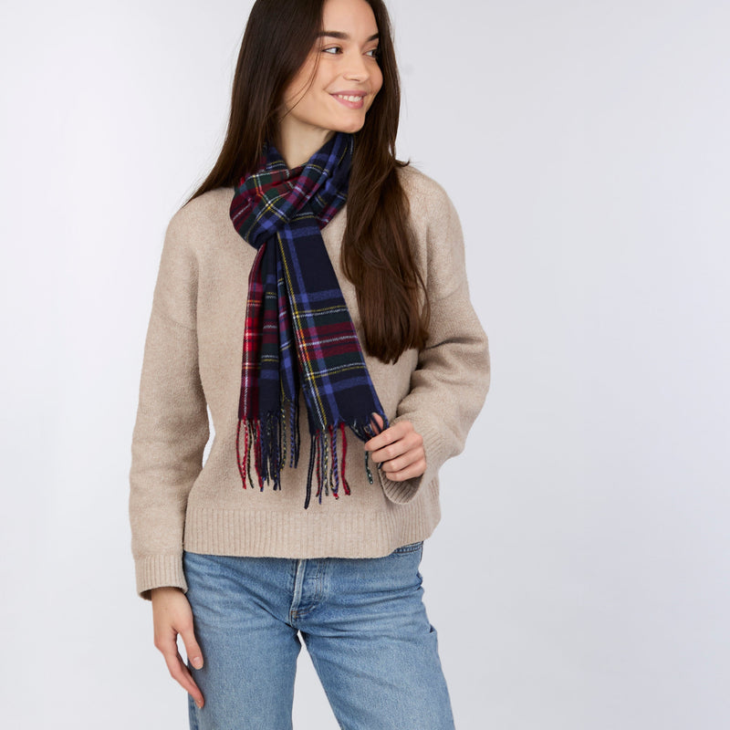 Winter Plaid Scarf - Blue