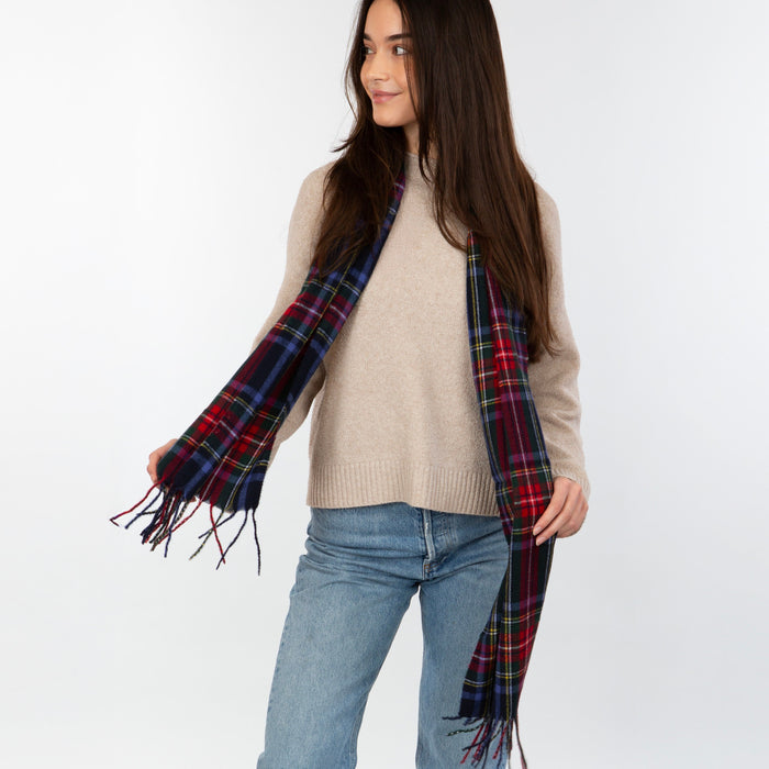 Winter Plaid Scarf - Blue