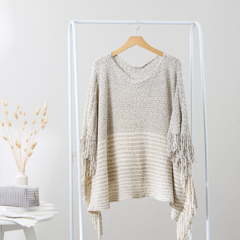Amber Poncho - Gray