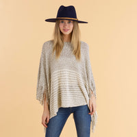 Amber Poncho - Gray