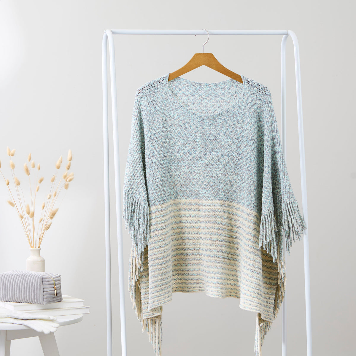 Amber Poncho - Blue
