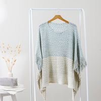 Amber Poncho - Blue