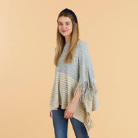 Amber Poncho - Blue