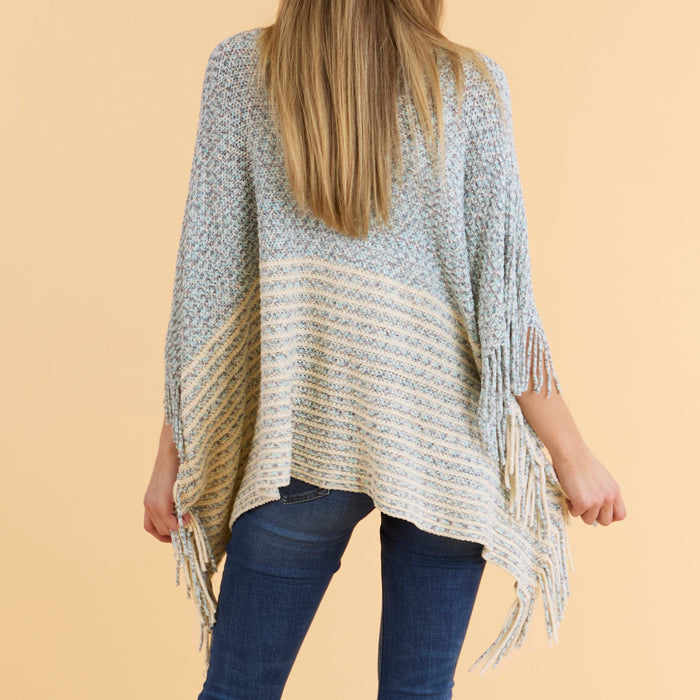 Amber Poncho - Blue