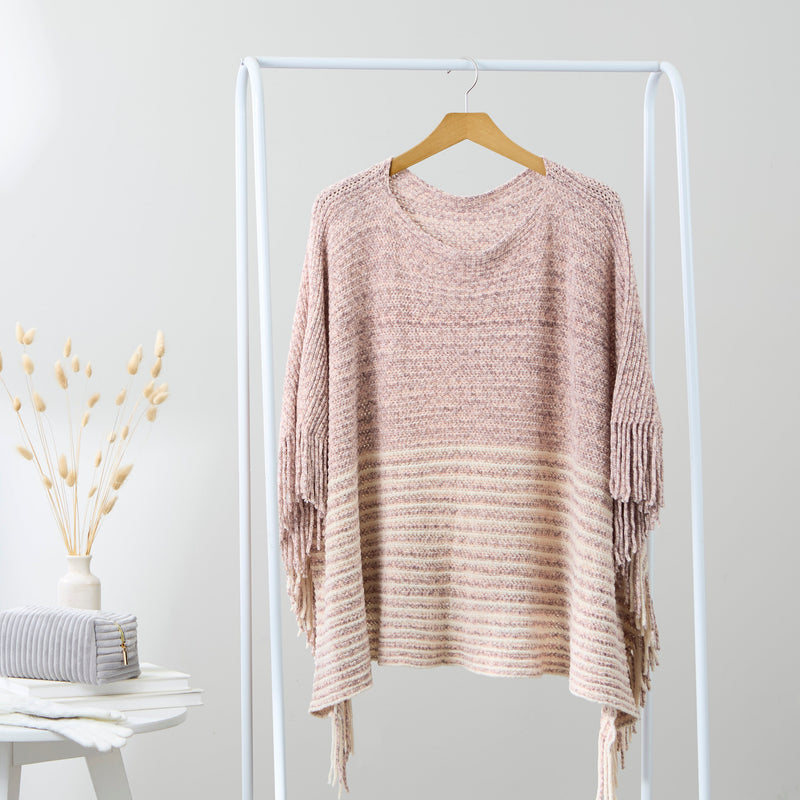 Amber Poncho - Pink
