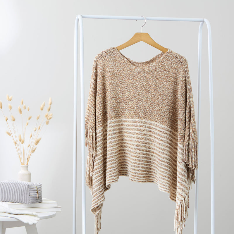 Amber Poncho - Beige