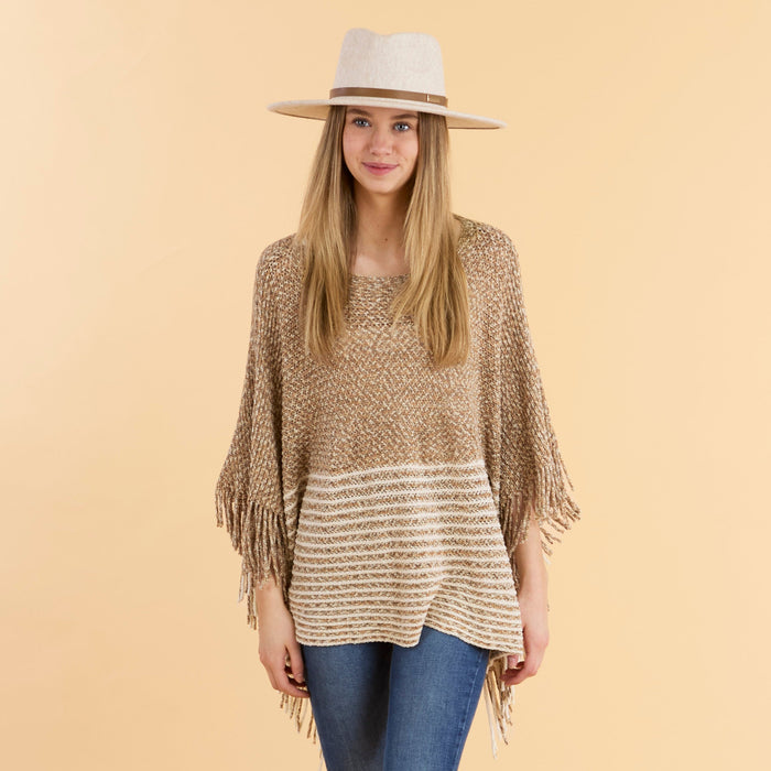 Amber Poncho - Beige