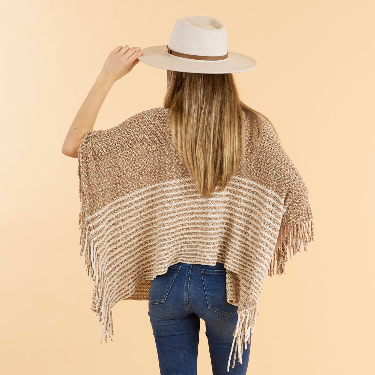 Amber Poncho - Beige