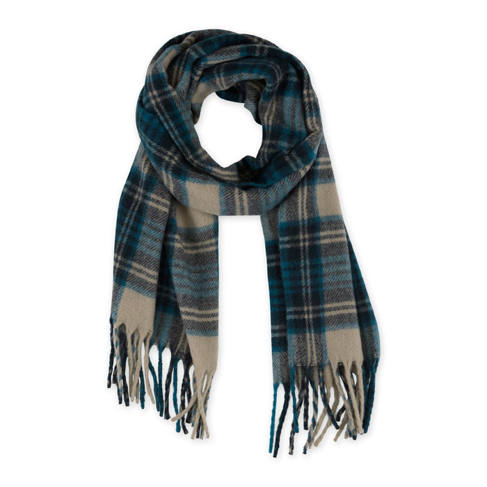 Autumn Plaid Scarf - Blue
