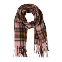 Autumn Plaid Scarf - Pink