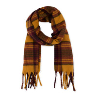 Autumn Plaid Scarf - Maroon