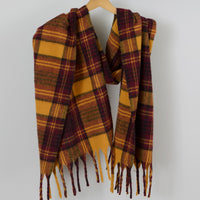 Autumn Plaid Scarf - Maroon