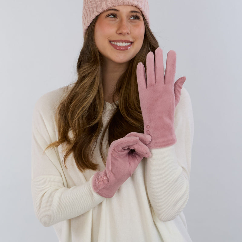 Noelle Gloves - Pink