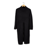 Long Courtney Slit Poncho - Black